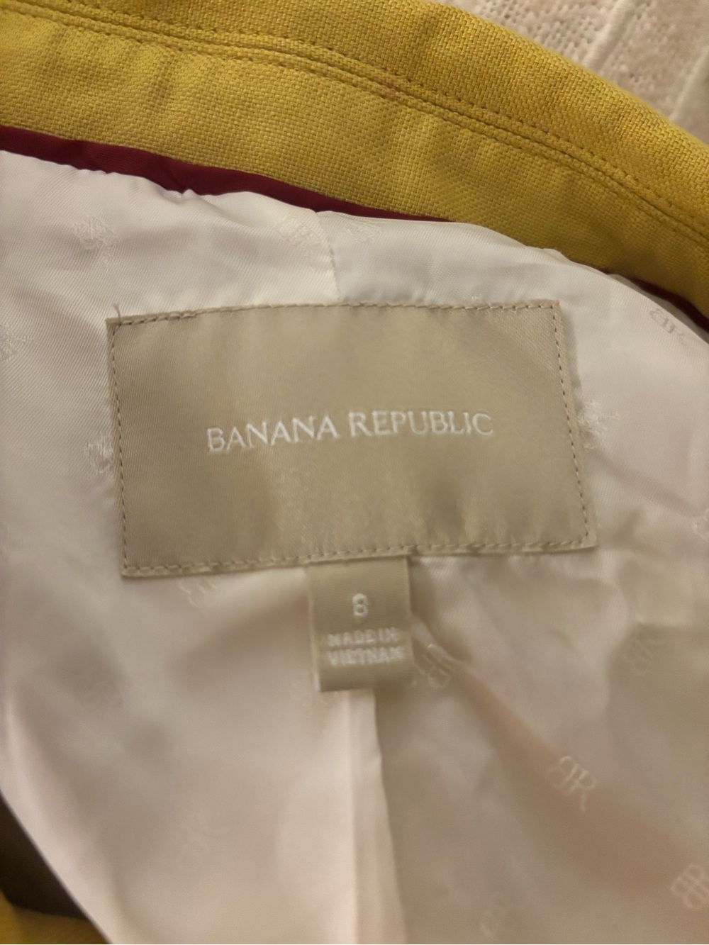 Banana Republic Yellow Blazer with White Trim - Picture 5 of 5